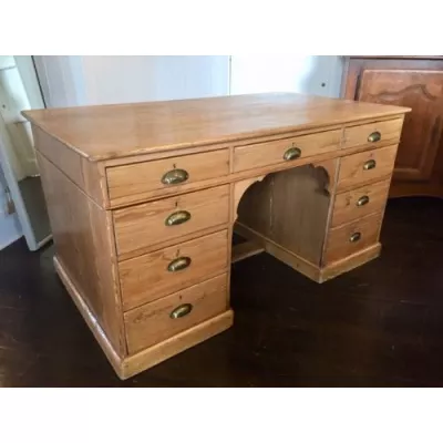 Antiker viktorianischer Kiefern Schreibtisch englisch ca 1860