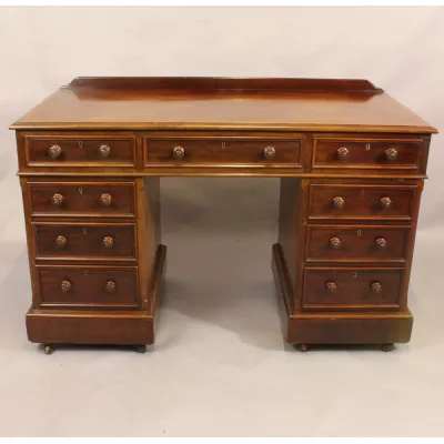 Antiker britischer Mahagoni Schreibtisch ca 19. Jh