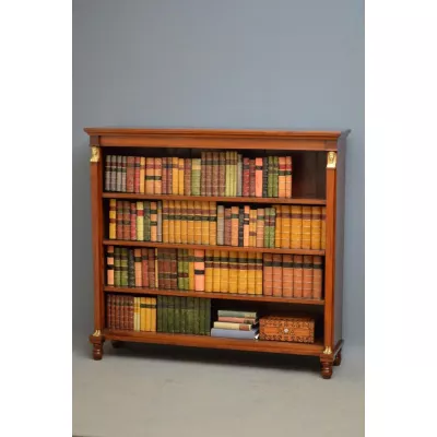 Viktorianisches antikes Nussbaum Bücherregal ca 1880