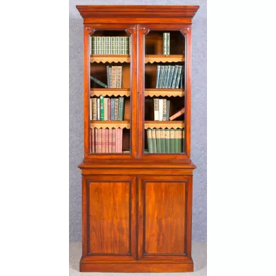 Viktorianischer antiker Mahagoni Bücherschrank britisch ca 1870