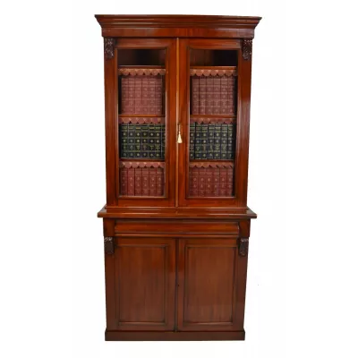 Viktorianisches antikes Mahagoni Bücherregal englisch ca 1870