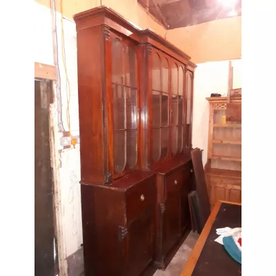 Britischer Mahagoni Bücherschrank Sekretär antik ca 19. Jh