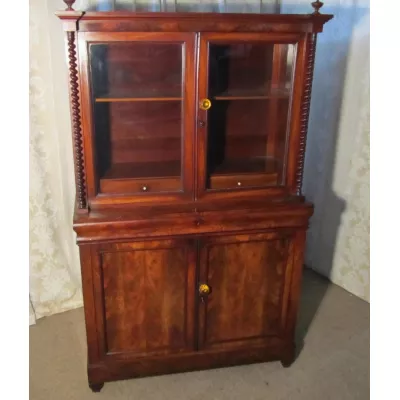 Georgianischer britischer Mahagoni Bücherschrank Sekretär antik ca 18. Jh