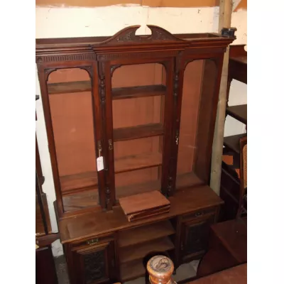 Viktorianischer Bücherschrank Mahagoni antik britisch ca 19.Jh