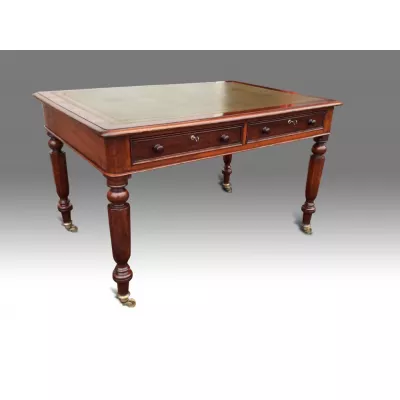 Britischer antiker Mahagoni Schreibtisch ca 18. Jh