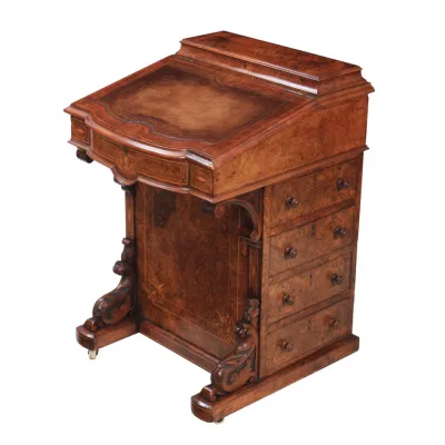 Antiker britischer Davenport Schreibtisch Mahagoni ca 1870