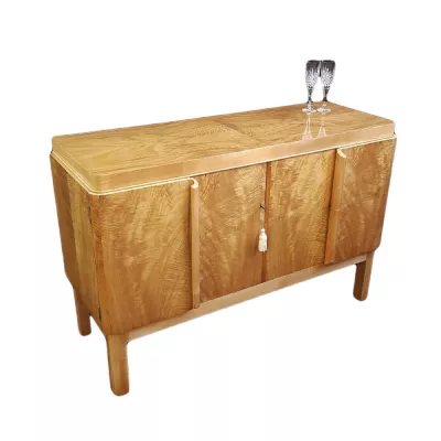 Antikes britisches Art Deco Sideboard Nussbaum ca 1935