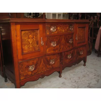 Viktorianisches britisches Nussbaum Sideboard antik ca 1900