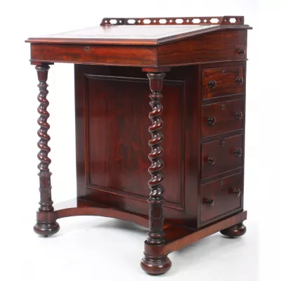 Antiker britischer Palisander Schreibtisch Davenport ca 1830