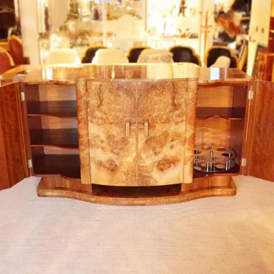 Antikes Art Deco Sideboard Nussbaum englisch ca 1930