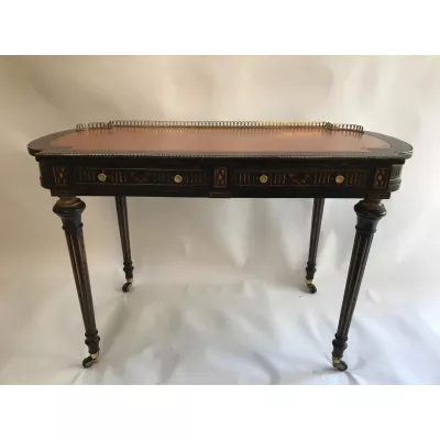 Antiker britischer Ebenholz Schreibtisch ca 19. Jh