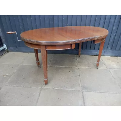 Edwardianischer antiker Mahagoni Esstisch englisch ca 1920