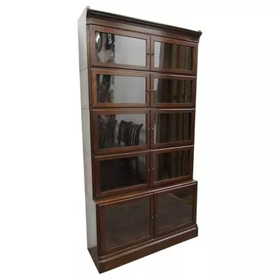 Antiker britischer Mahagoni Bücherschrank ca 1910