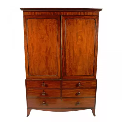 Georgianischer antiker Mahagoni Kleiderschrank britisch ca 19. Jh