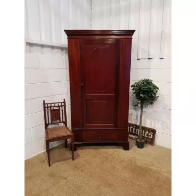 Edwardianischer antiker Mahagoni Kleiderschrank britisch ca 1900