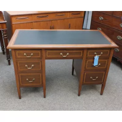 Edwardianischer antiker Mahagoni Schreibtisch britisch ca 1890
