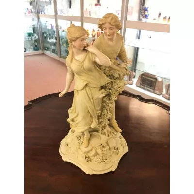 Deutsche Antike Figuren Lampe  Sitzendorf ca. 1900