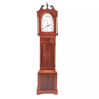 Antike britische Mahagoni Standuhr ca 19. Jh