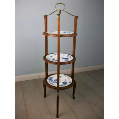Edwardianische Antike Englische Mahagoni Etagere ca. 1900