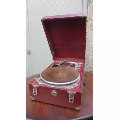 Antikes Englisches rotes Selecta Grammophon ca. 1940