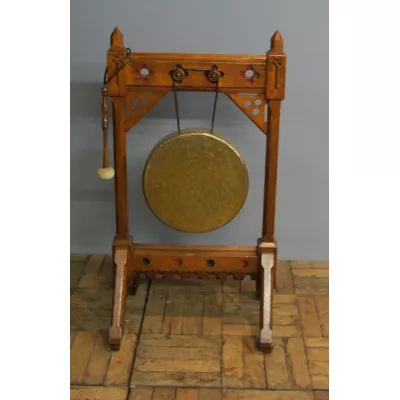 Engische Antike Eichen reformierte Gothic Dinner Klingel ca. 1860