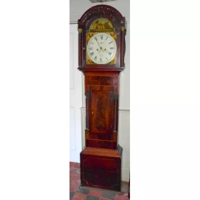Antike britische Mahagoni Standuhr ca 19. Jh