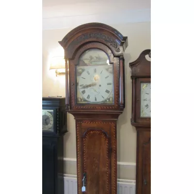Antike Eichen Standuhr britisch ca 19. Jh