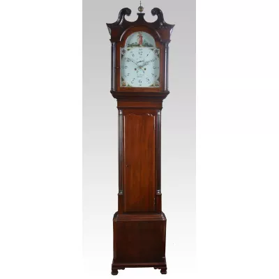 Antike britische Mahagoni Standuhr ca 19. Jh