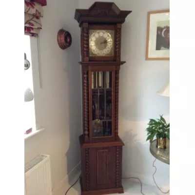 Antike britische Eichen Standuhr ca 1960