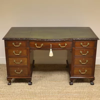 Edwardianischer antiker Mahagoni Schreibtisch englisch ca 1910