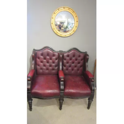 Antikes viktorianisches Leder Sofa englisch ca 1860