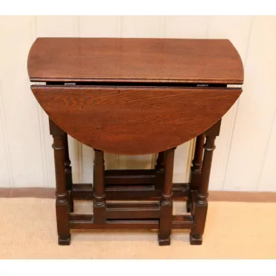 Antiker Eichen Tisch Gateleg britisch ca 1900