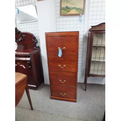 Antike britische Eichen Kommode Aktenschrank ca 1920