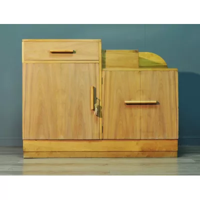 Antikes Art Deco Sideboard Nussbaum britisch ca 1930