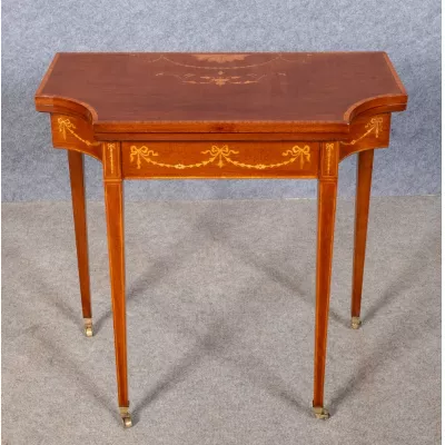 Antiker britischer Sheraton Revival Beistelltisch Mahagoni ca 1890