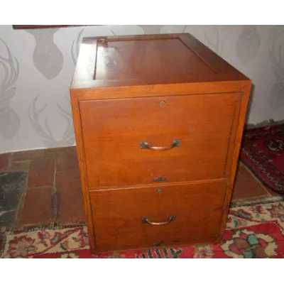 Antike britische Eichen Kommode Aktenschrank ca 1920