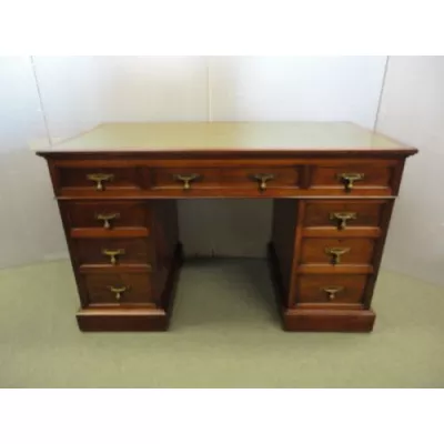 Antiker britischer Mahagoni Schreibtisch ca 1900