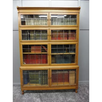 Antikes britisches Eichen Bücherregal ca 1920