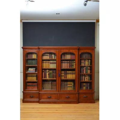 Viktorianischer antiker Mahagoni Bücherschrank britisch ca 1860