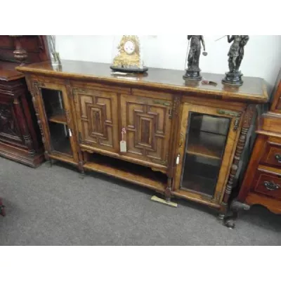 Viktorianisches antikes Sideboard Nussbaum britisch ca 1860