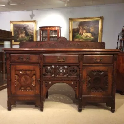 Antikes britisches Eichen Sideboard ca 1870