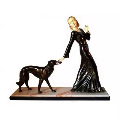 Art Deco Skulptur Figur antik britisch ca 1930