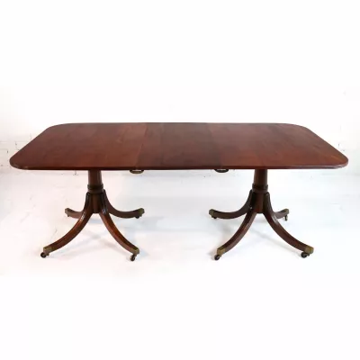 Antiker britischer Mahagoni Esstisch Regency ca 1920