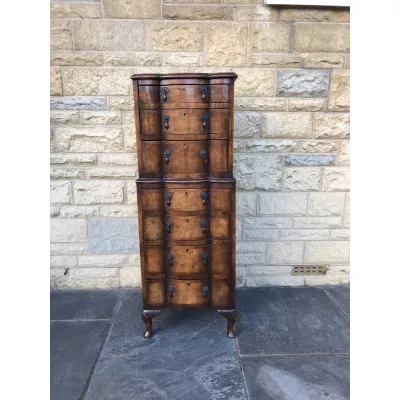 Antike britische Nussbaum Kommode ca 1920