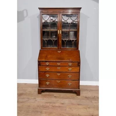 Georgianischer antiker Mahagoni Bücherschrank Bureau Bookcase englisch ca 18. Jh
