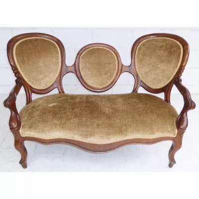 Viktorianisches antikes Palisander Sofa Couch englisch ca 1860