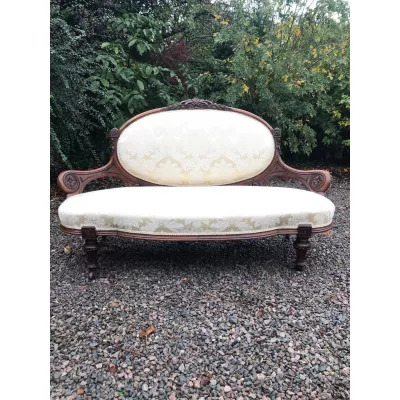 Viktorianisches antikes Sofa Stoffsofa britisch ca 1880