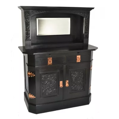 Englisches Arts & Crafts Sideboard Eiche antik ca 1900