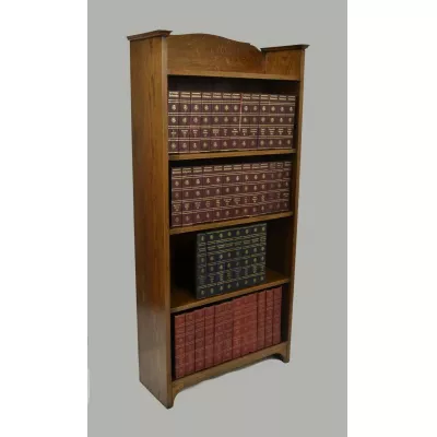 Britischer Arts & Crafts Bücherschrank Eiche antik ca 1900