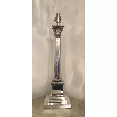 Edwardianische antike Silber Lampe Lampenfuß englisch ca 1910